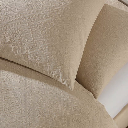 Margot 200 Thread Count Duvet Cover & Pillowcase Set - Natural - DUSK