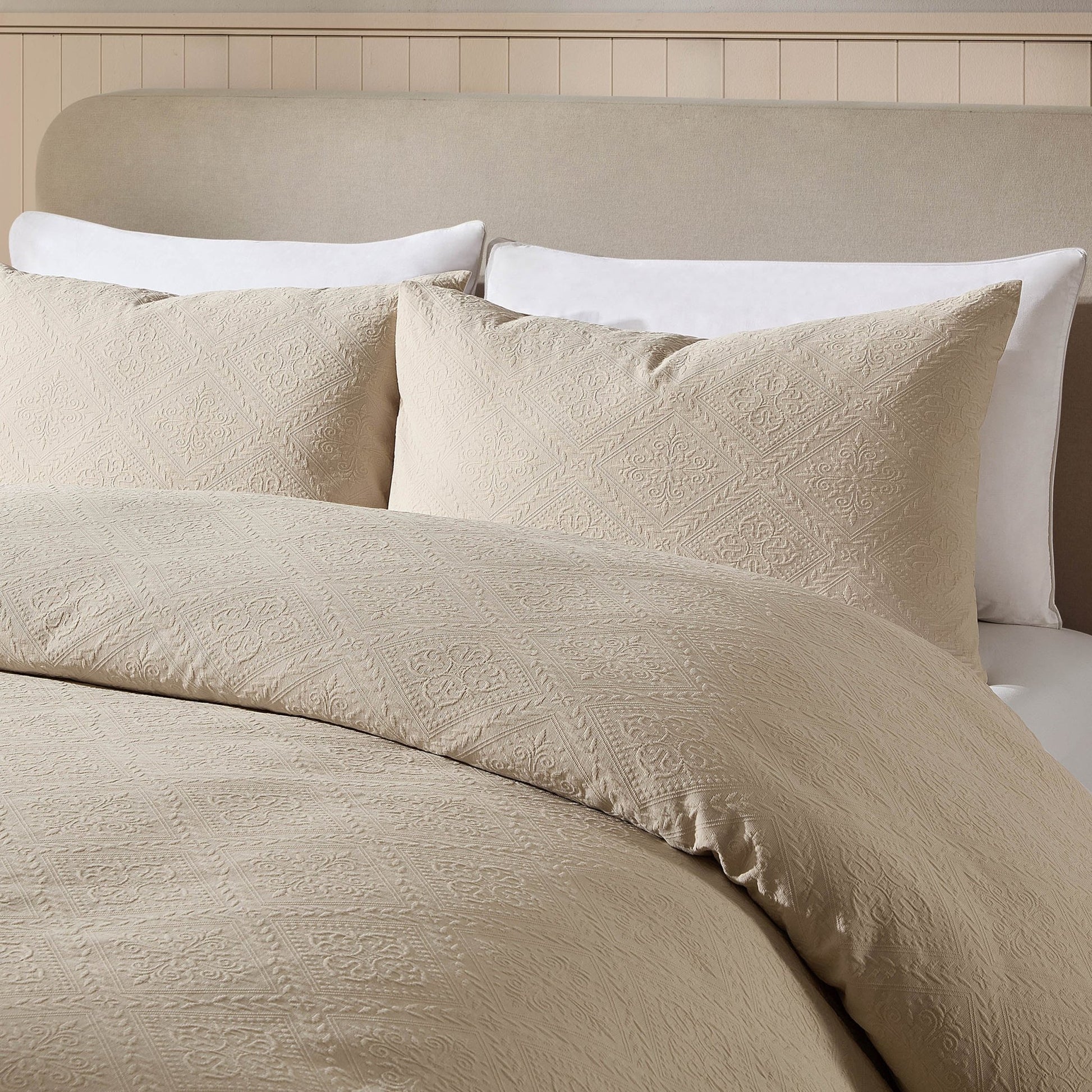Margot 200 Thread Count Duvet Cover & Pillowcase Set - Natural - DUSK