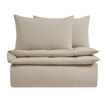 Margot 200 Thread Count Duvet Cover & Pillowcase Set - Natural - DUSK