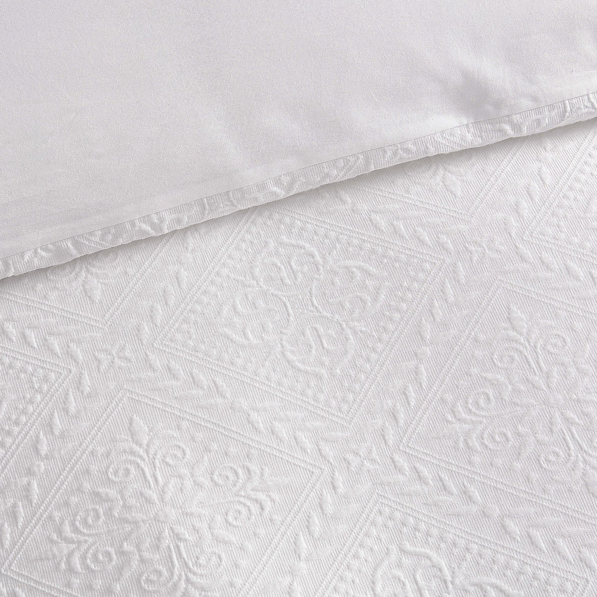 Margot 200 Thread Count Duvet Cover & Pillowcase Set - White - DUSK
