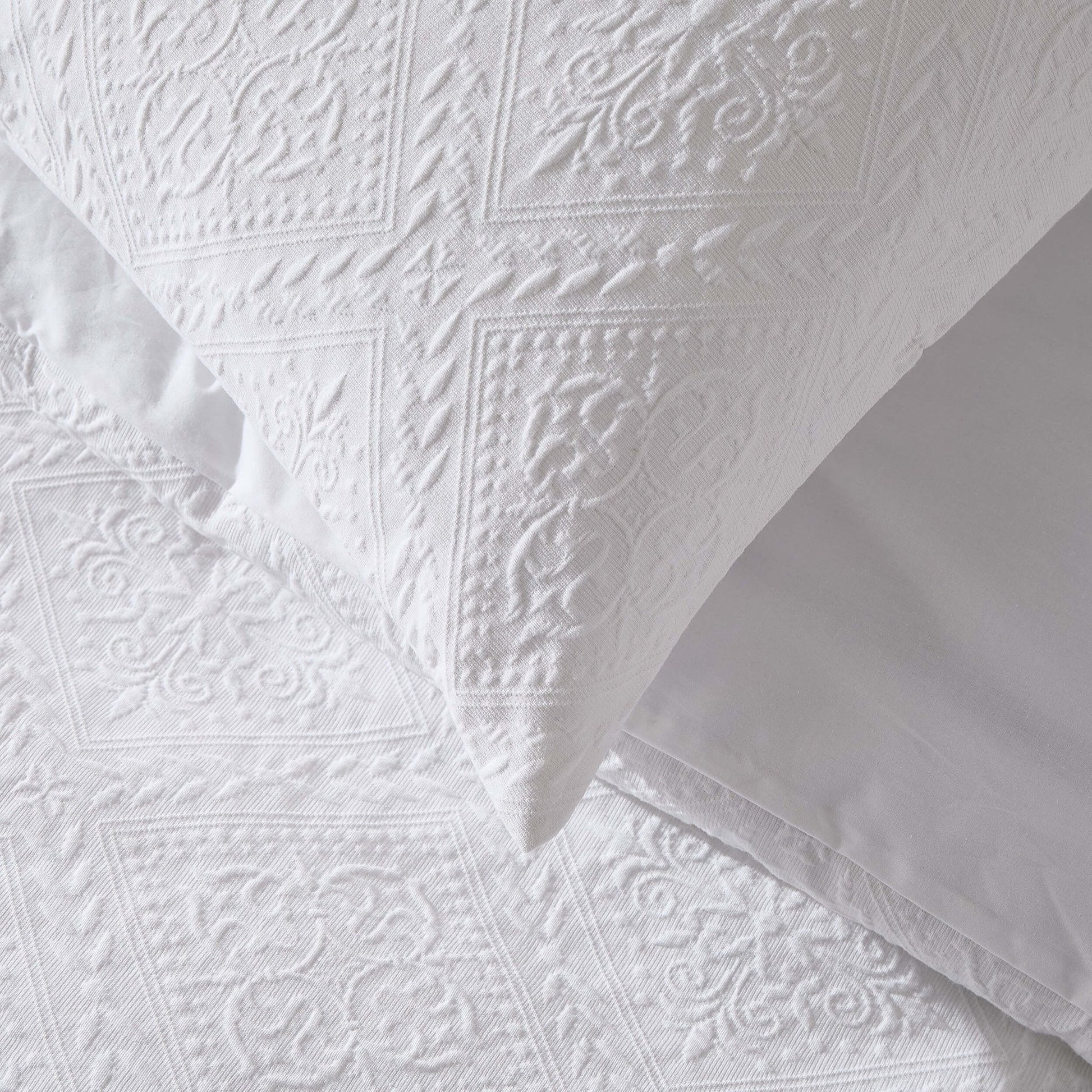 Margot 200 Thread Count Duvet Cover & Pillowcase Set - White - DUSK