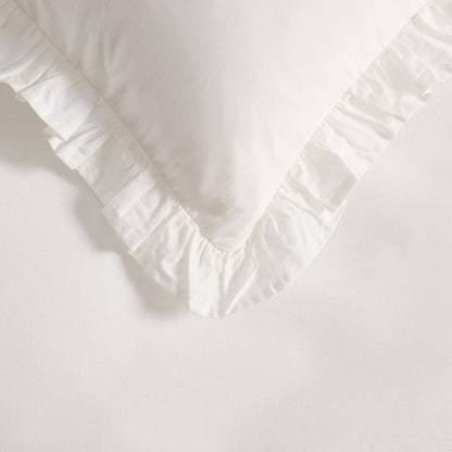 Marion 200 Thread Count Ruffle Edge Duvet Cover - Ecru - DUSK