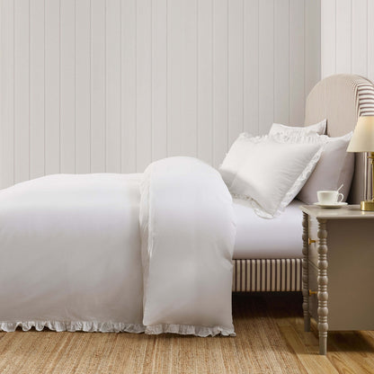 Marion 200 Thread Count Ruffle Edge Duvet Cover - Ecru - DUSK