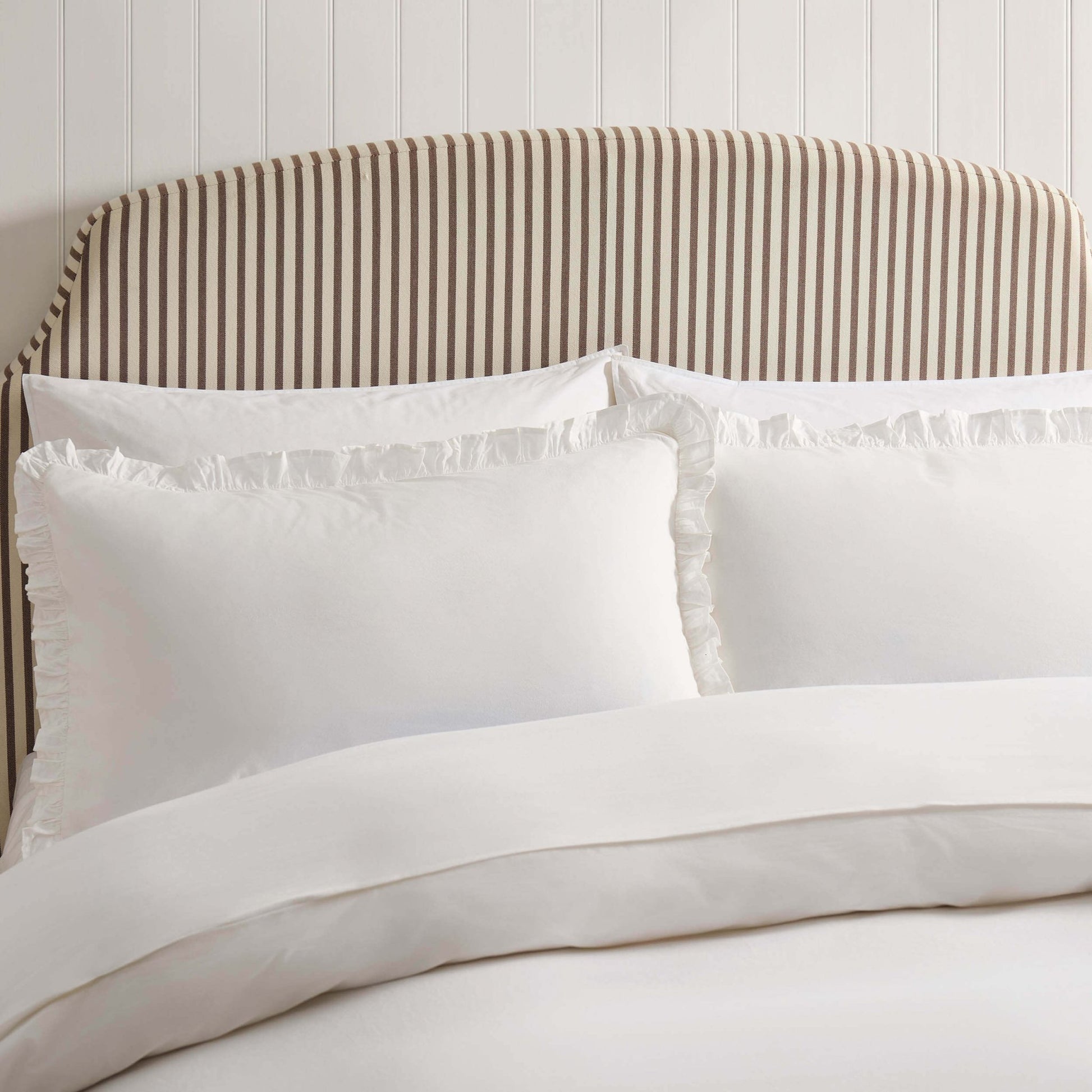 Marion 200 Thread Count Ruffle Edge Duvet Cover - Ecru - DUSK