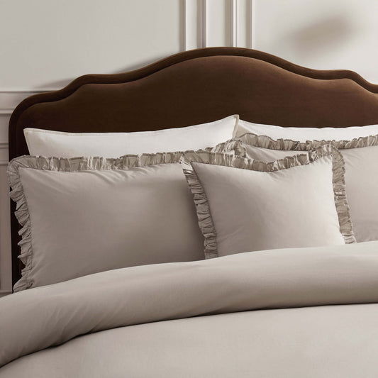 Marion 200 Thread Count Ruffle Edge Duvet Cover - Sand - DUSK