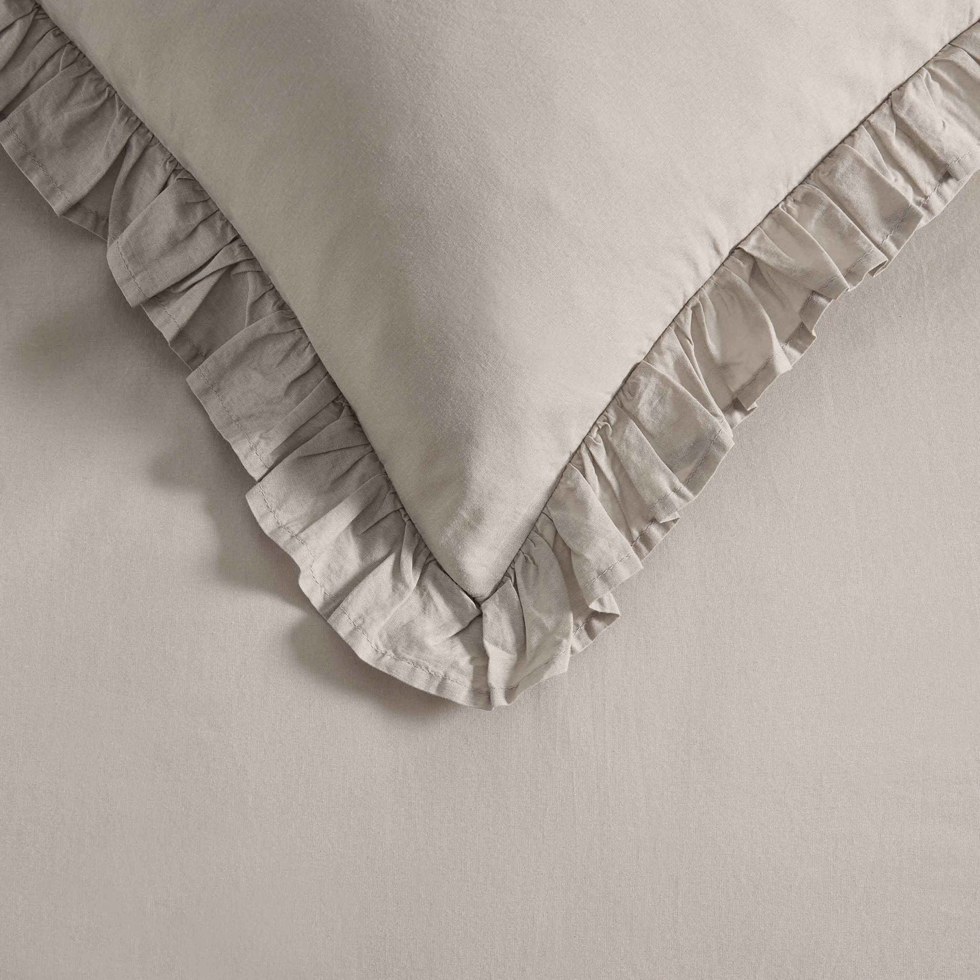 Marion 200 Thread Count Ruffle Edge Duvet Cover - Sand - DUSK