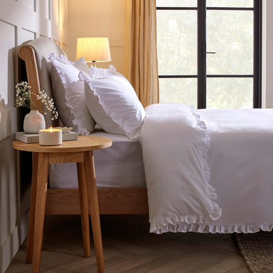 Marion Ruffle Edge Duvet Cover - Ecru - DUSK