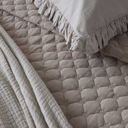 Marion Ruffle Edge Duvet Cover - Washed Cotton - Sand - DUSK