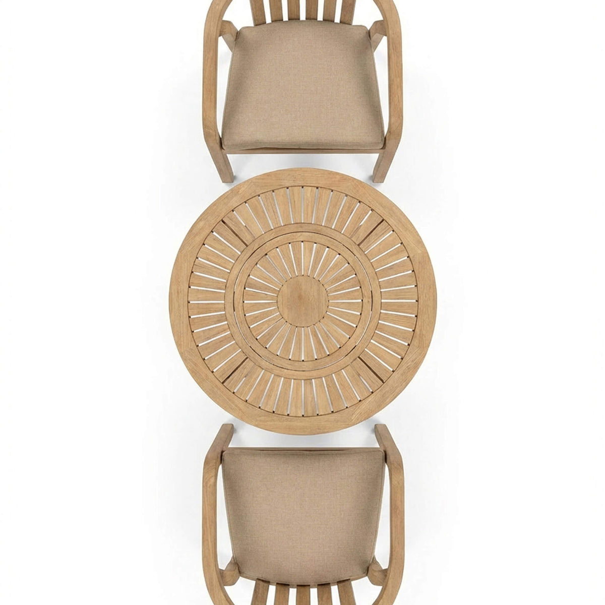 Maris Outdoor 2 Seater Round Bistro Dining Table - Natural - DUSK