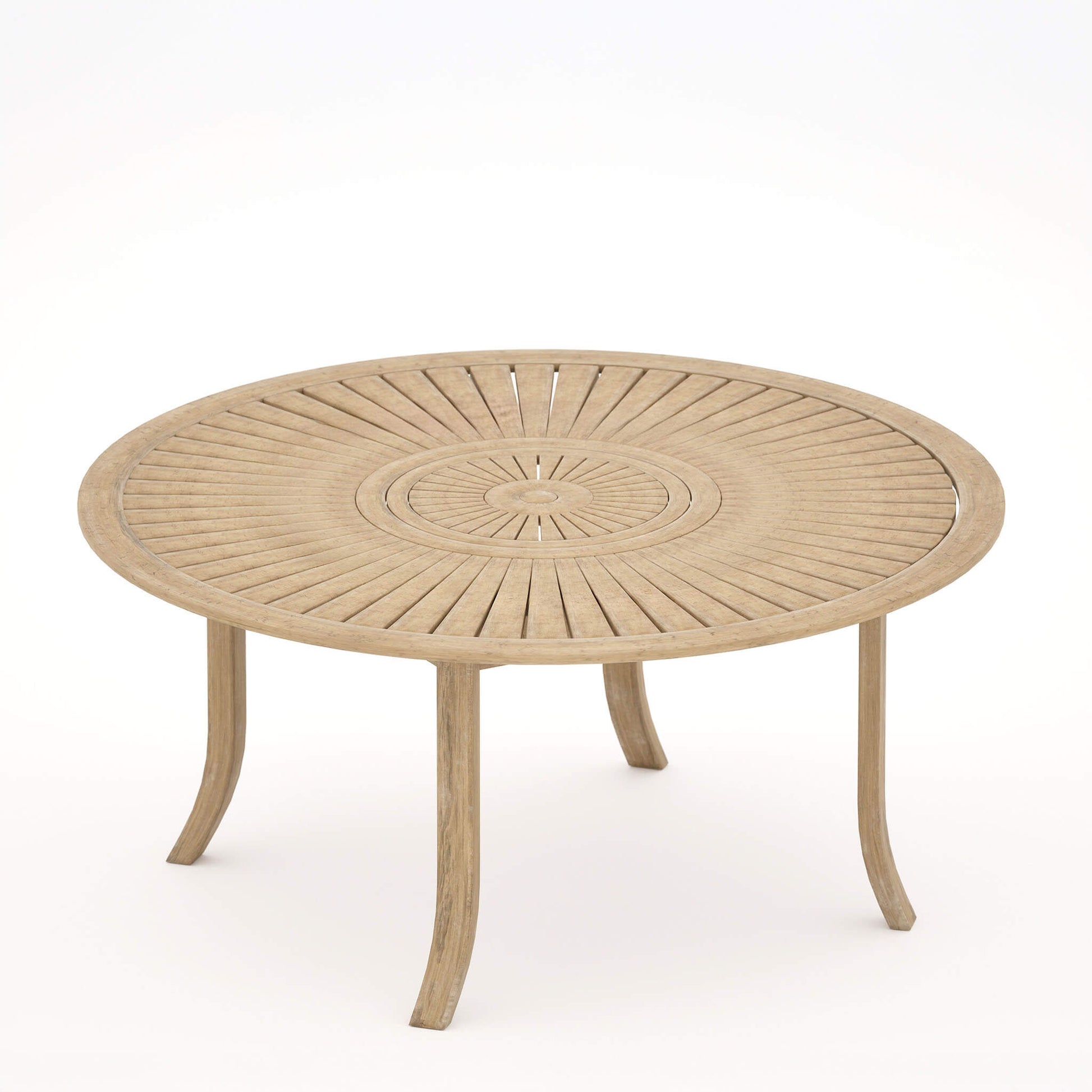 Maris Outdoor 4 Seater Round Dining Table Set - Natural - DUSK