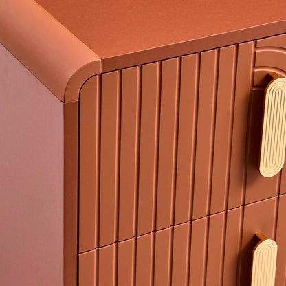 Marnie 2 Drawer Bedside Table - Burnt Orange - DUSK