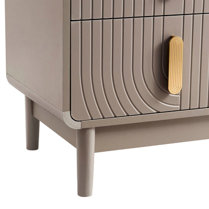 Marnie 2 Drawer Bedside Table - Taupe - DUSK