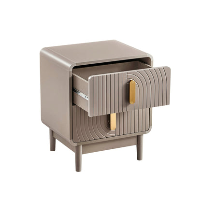 Marnie 2 Drawer Bedside Table - Taupe - DUSK