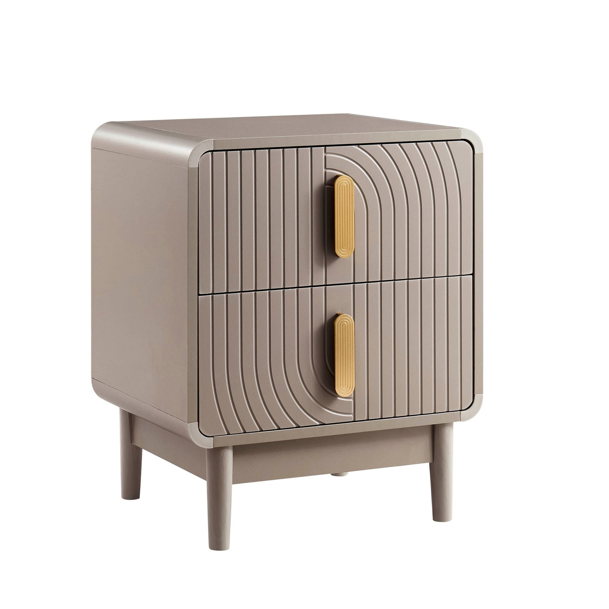 Marnie 2 Drawer Bedside Table - Taupe - DUSK