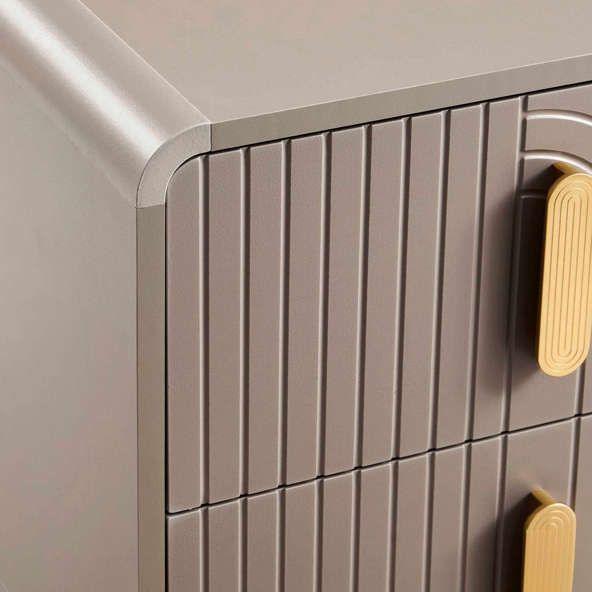 Marnie 2 Drawer Bedside Table - Taupe - DUSK