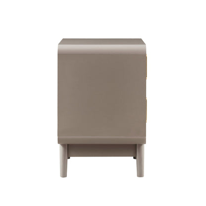 Marnie 2 Drawer Bedside Table - Taupe - DUSK