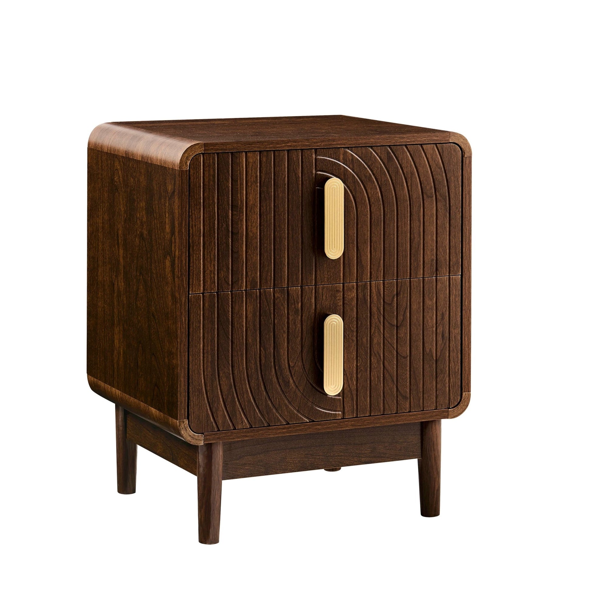 Marnie 2 Drawer Bedside Table - Walnut - DUSK