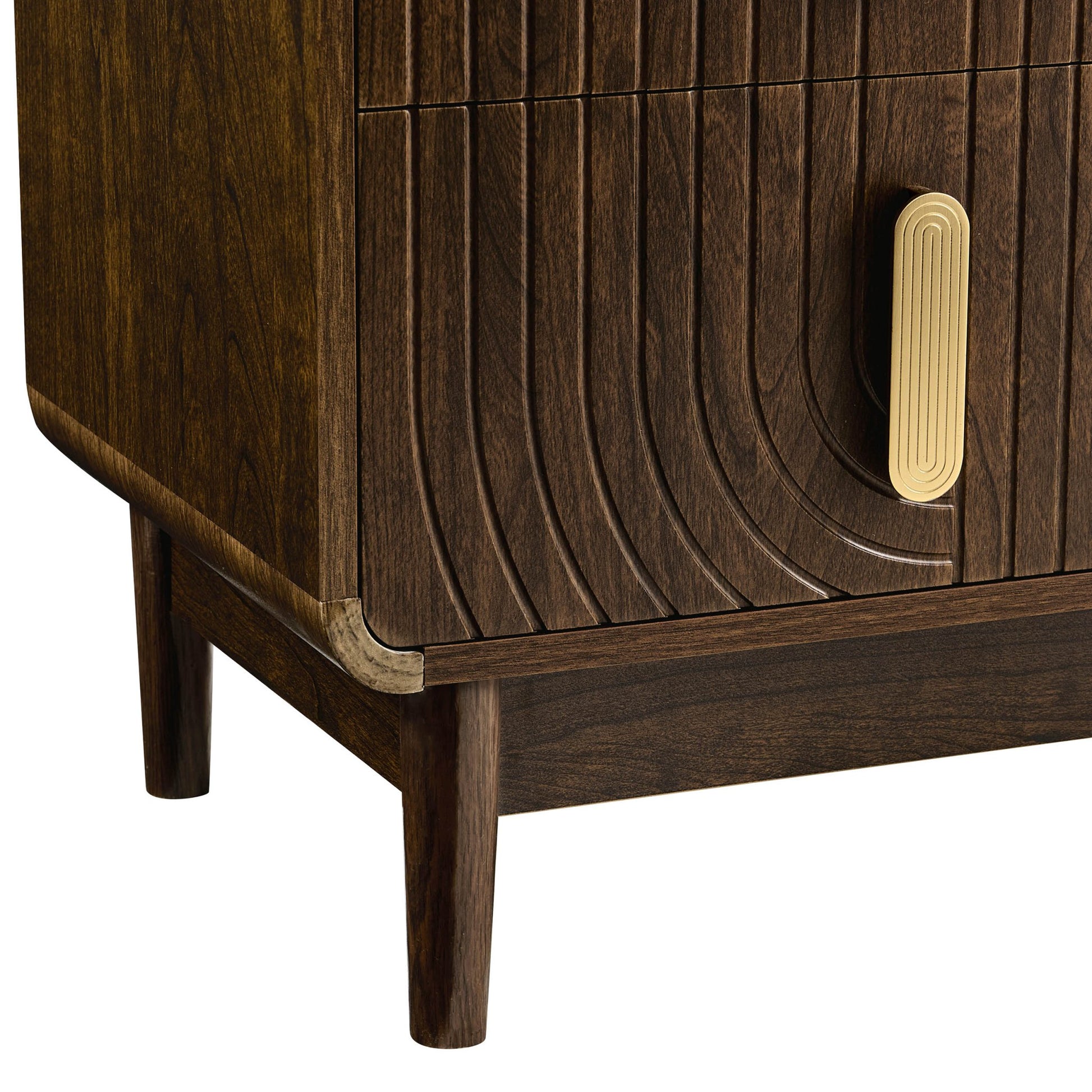 Marnie 2 Drawer Bedside Table - Walnut - DUSK