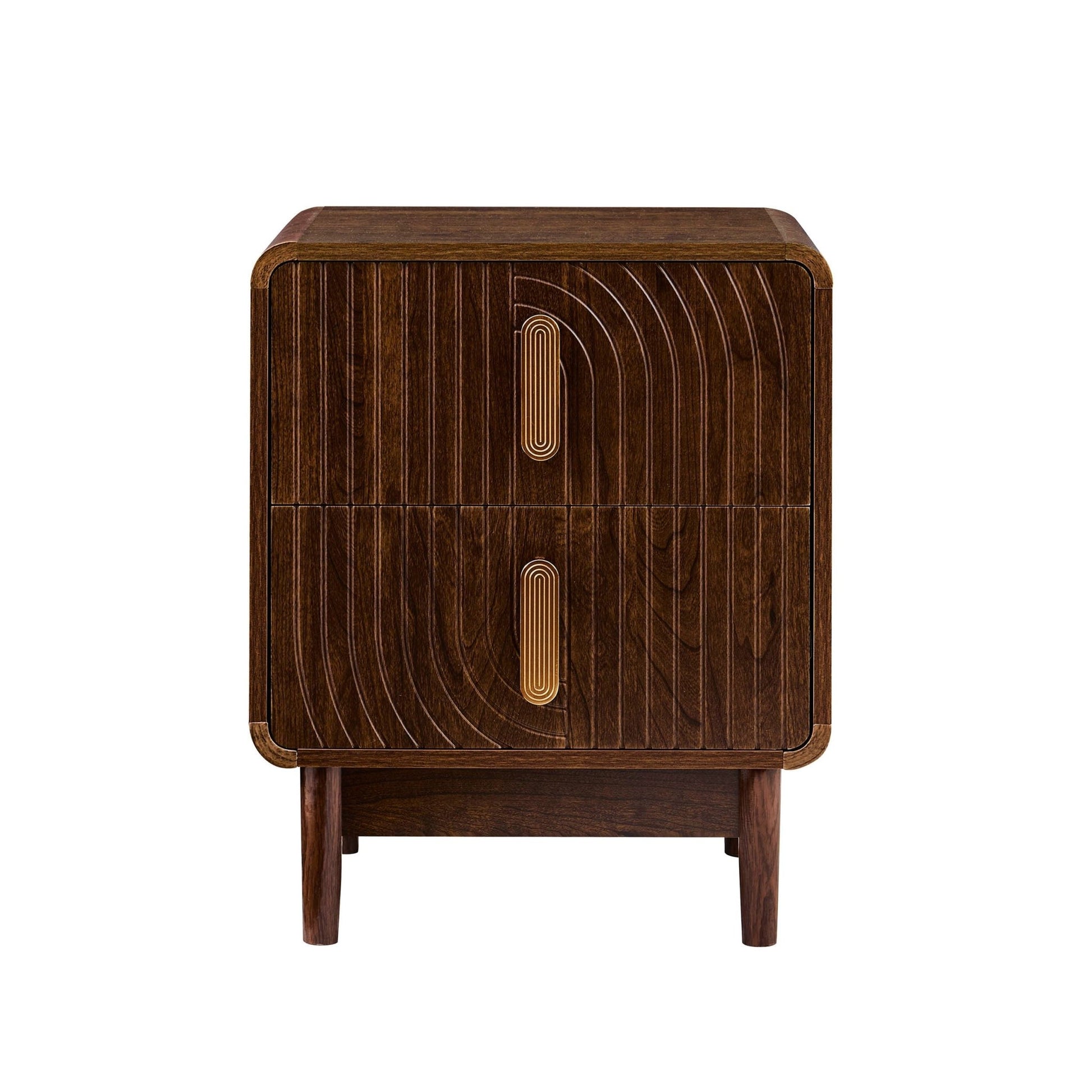 Marnie 2 Drawer Bedside Table - Walnut - DUSK