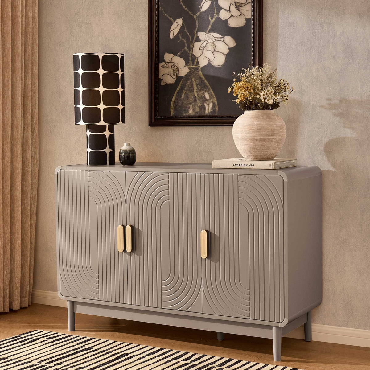 Marnie 3 Door Sideboard - Taupe - DUSK