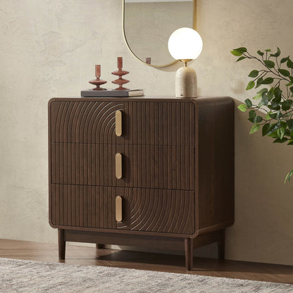 Marnie 3 Drawer Chest - Walnut - DUSK