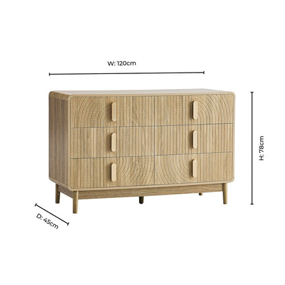 Marnie 6 Drawer Chest - Light Wood - DUSK
