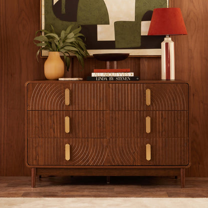 Marnie 6 Drawer Chest - Walnut - DUSK