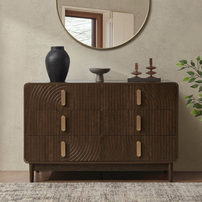 Marnie 6 Drawer Chest - Walnut - DUSK
