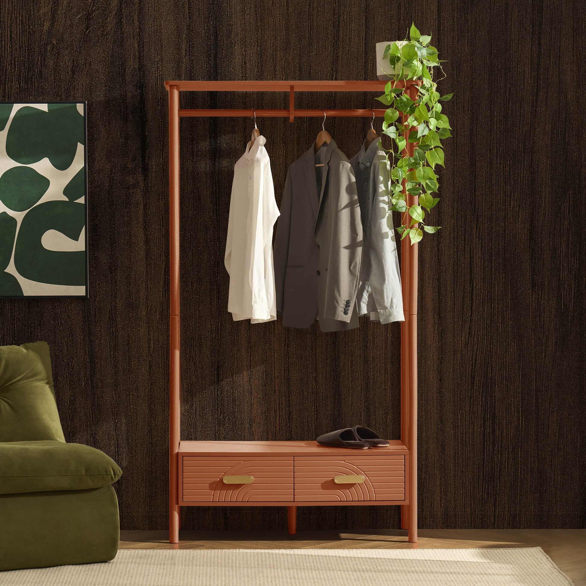 Marnie Clothes Rail - Burnt Orange - DUSK