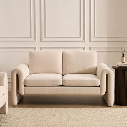 Marseille 2 Seater Sofa - Chenille Ivory - DUSK