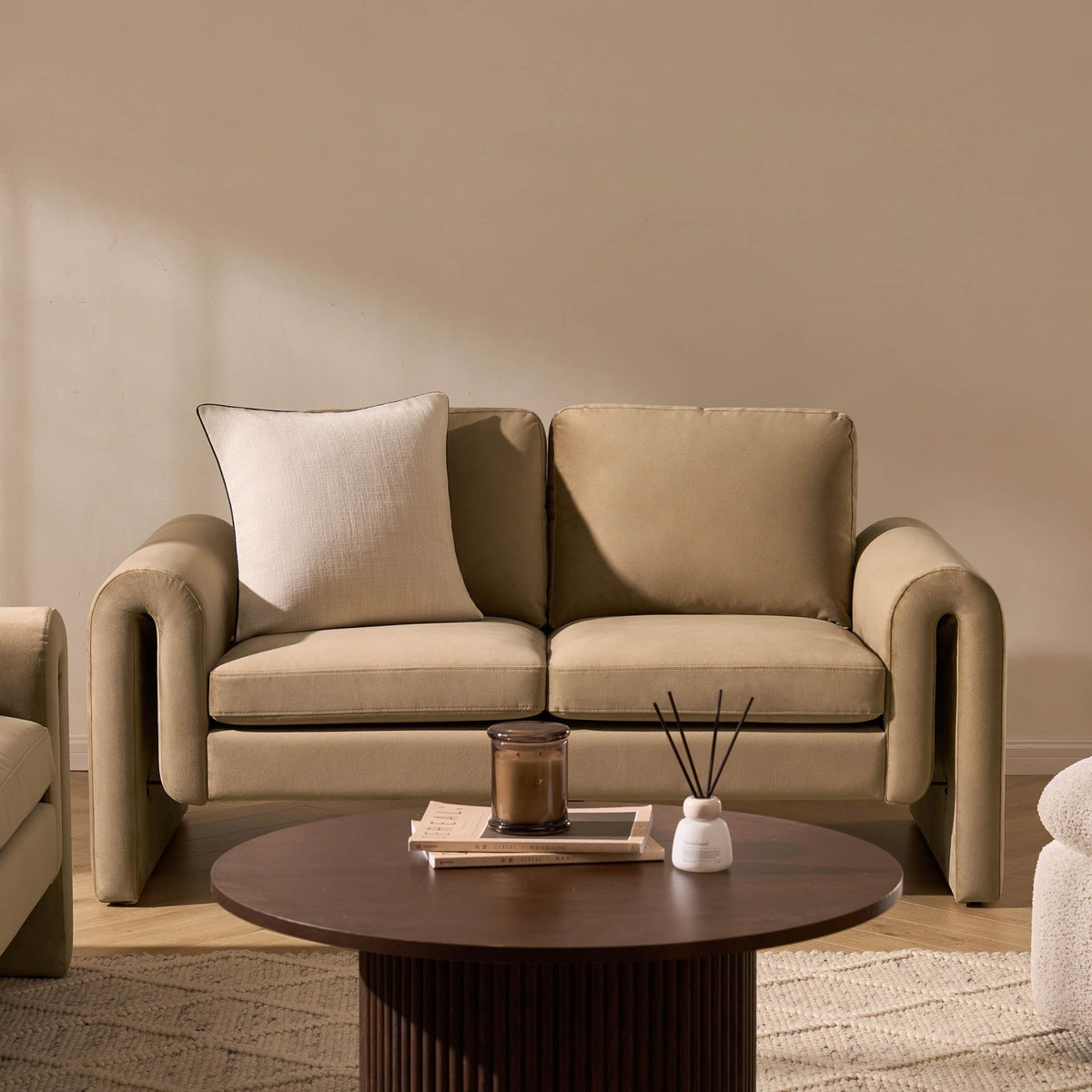 Marseille 2 Seater Sofa - Latte - DUSK