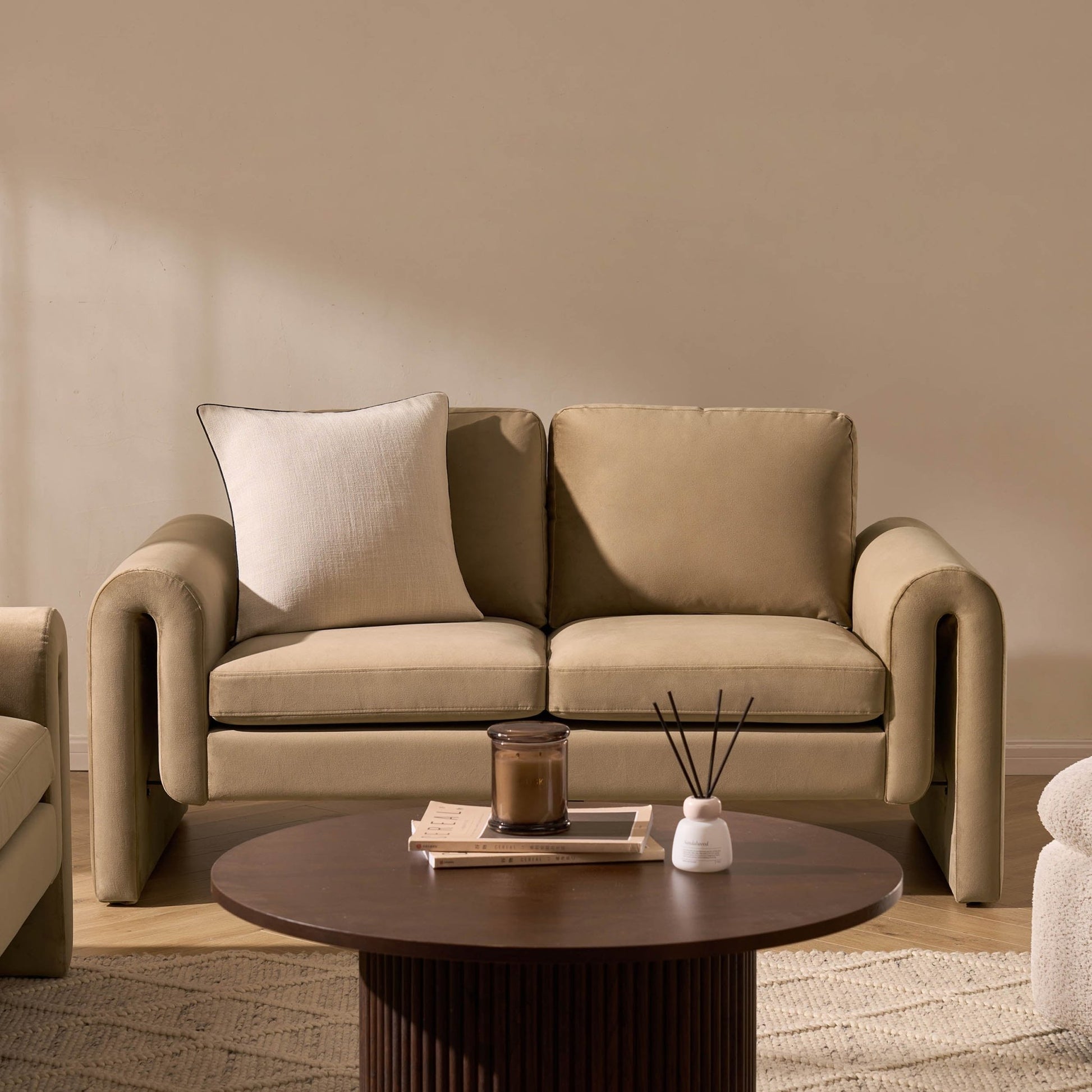 Marseille 2 Seater Sofa - Latte - DUSK