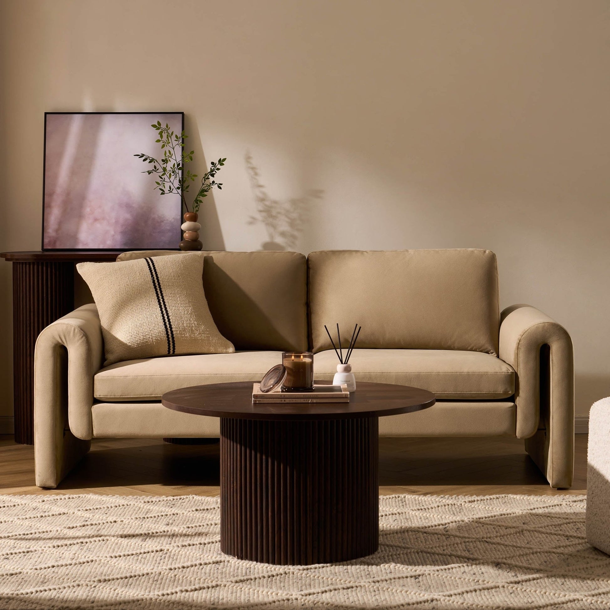 Marseille 3 Seater Sofa - Latte - DUSK