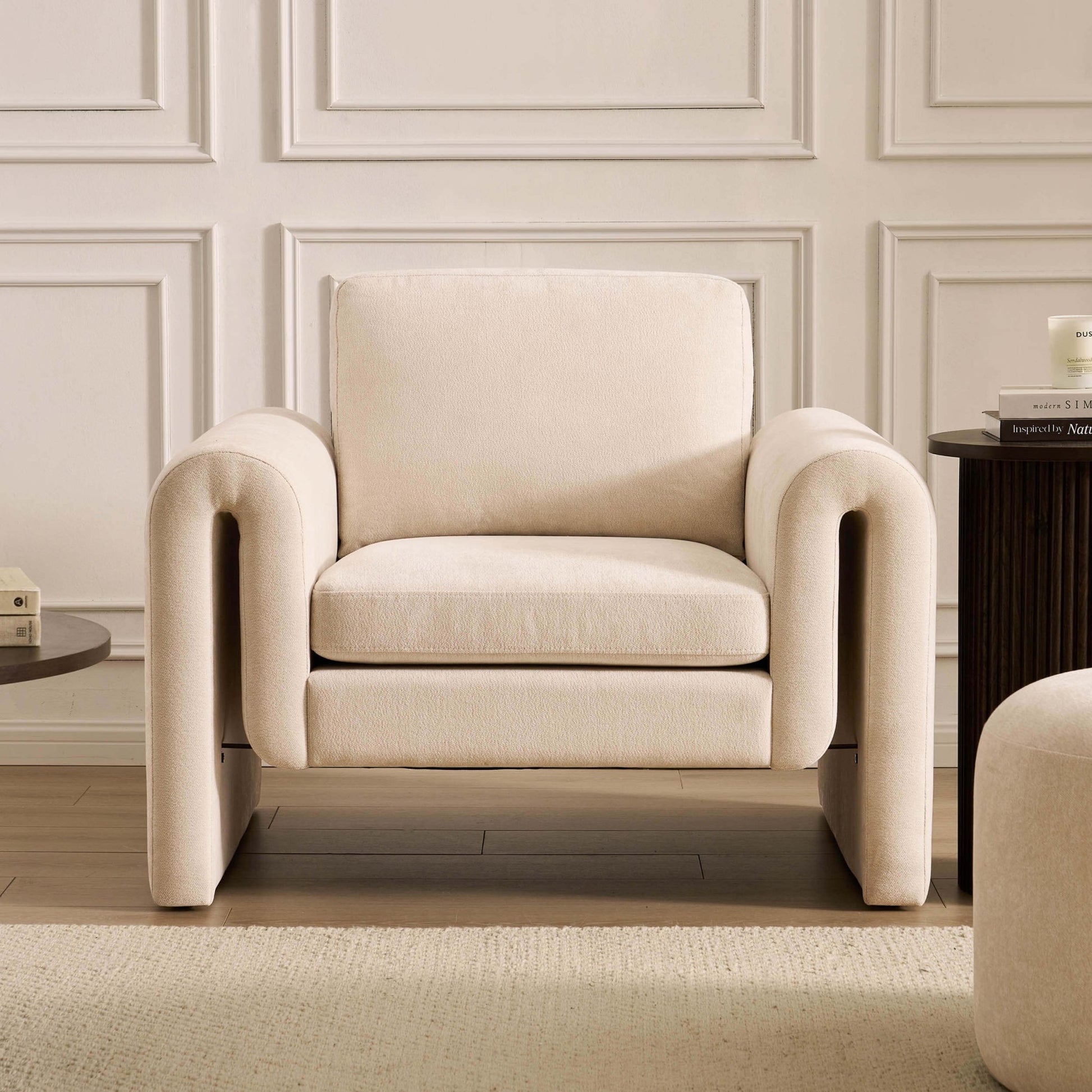 Marseille Armchair - Chenille Ivory - DUSK