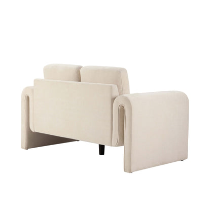 Marseille Compact 2 Seater Sofa - Chenille Ivory - DUSK