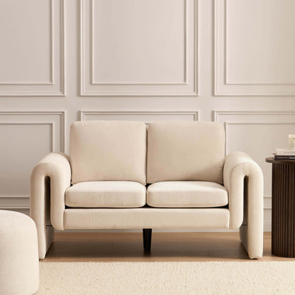 Marseille Compact 2 Seater Sofa - Chenille Ivory - DUSK