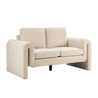 Marseille Compact 2 Seater Sofa - Chenille Ivory - DUSK