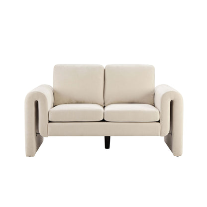 Marseille Compact 2 Seater Sofa - Chenille Ivory - DUSK