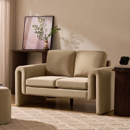 Marseille Compact 2 Seater Sofa - Latte - DUSK