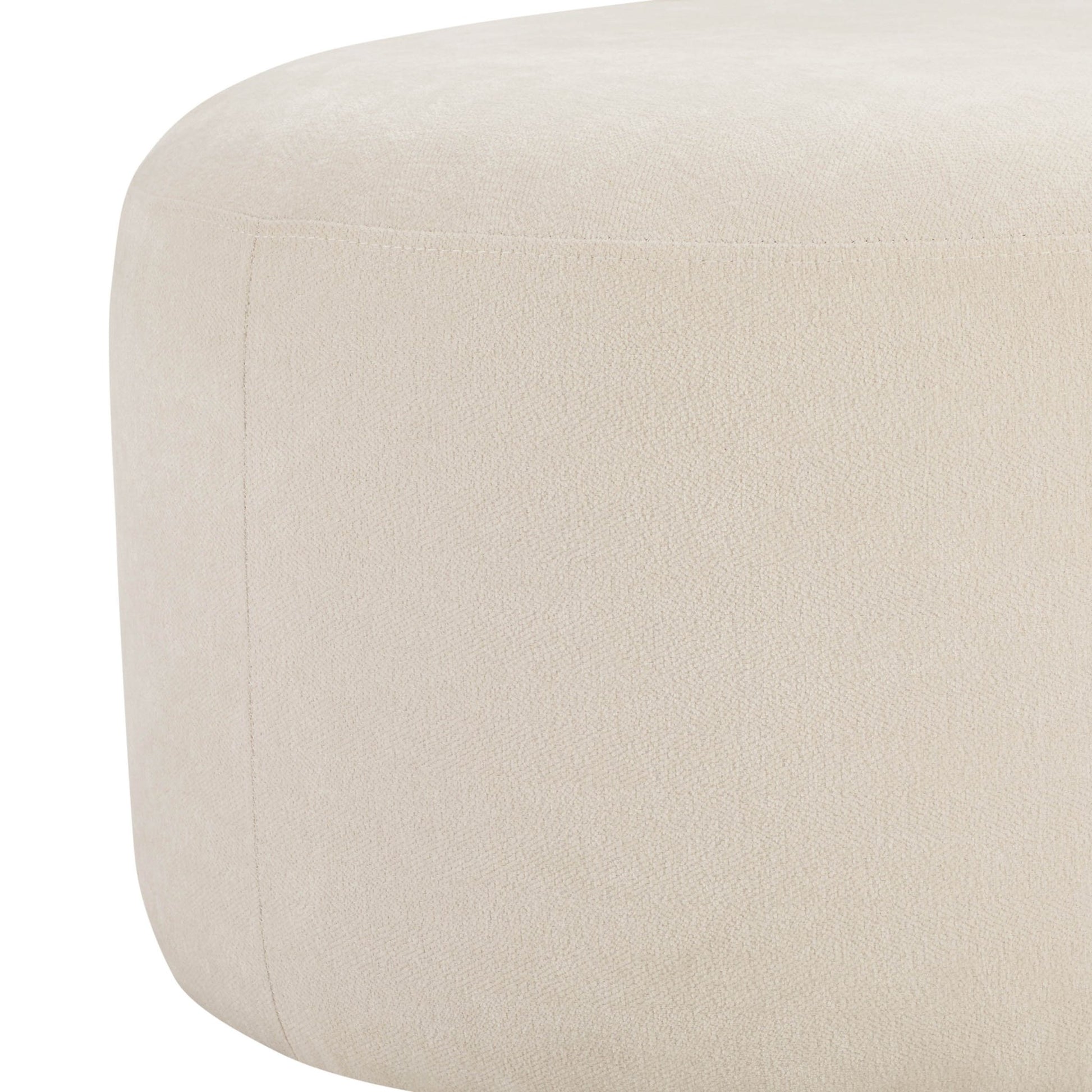 Marseille Pouffe - Chenille Ivory - DUSK