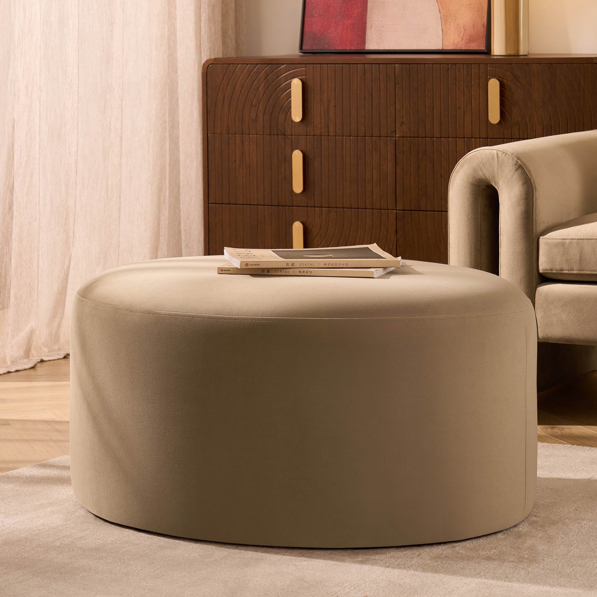 Marseille Pouffe - Latte - DUSK
