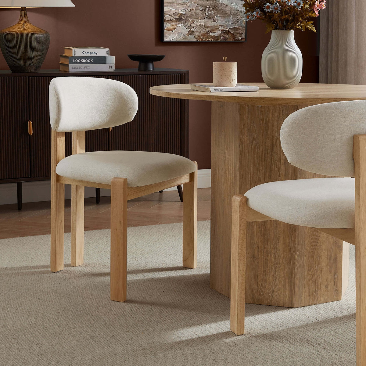 Matty Set of 2 Dining Chairs - Cream Linen - DUSK