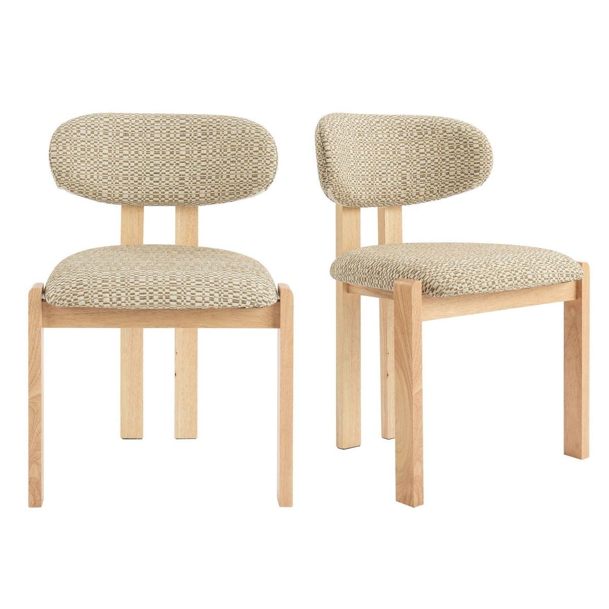 Matty Set of 2 Dining Chairs - Geo Mustard - DUSK