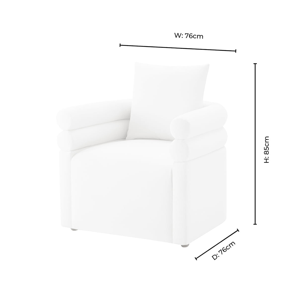 Maya Accent Chair - Cream Linen - DUSK