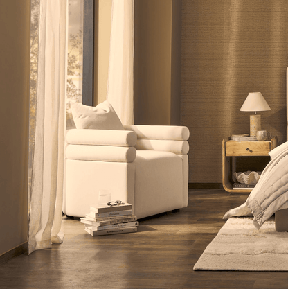 Maya Accent Chair - Cream Linen - DUSK