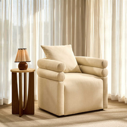 Maya Accent Chair - Cream Linen - DUSK