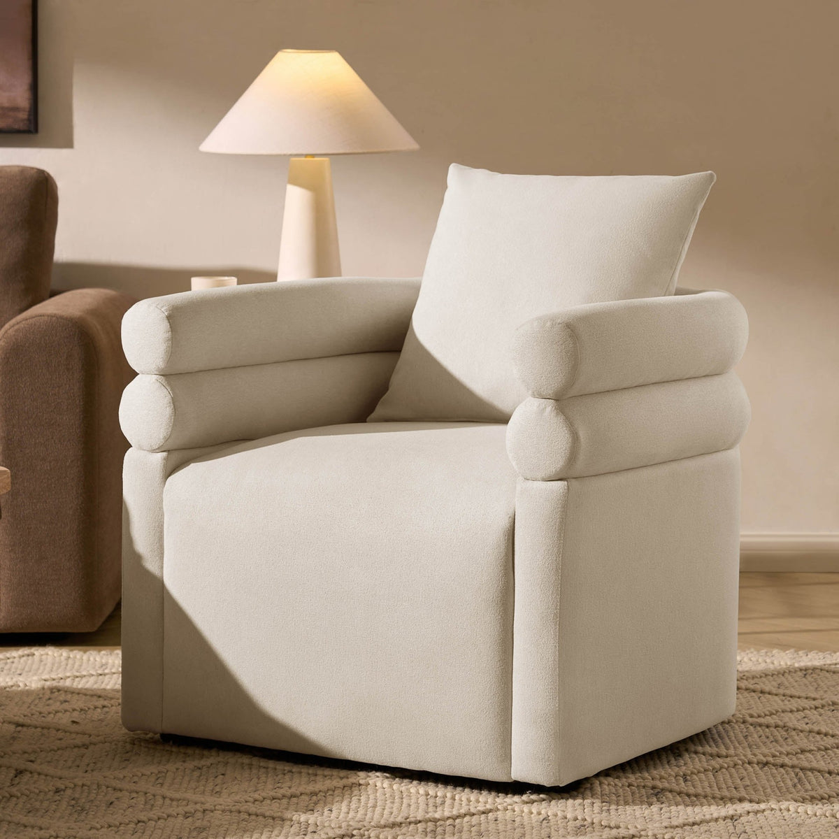 Maya Accent Chair - Cream Linen - DUSK