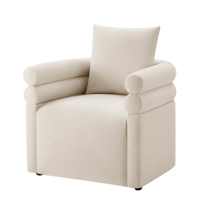 Maya Accent Chair - Cream Linen - DUSK