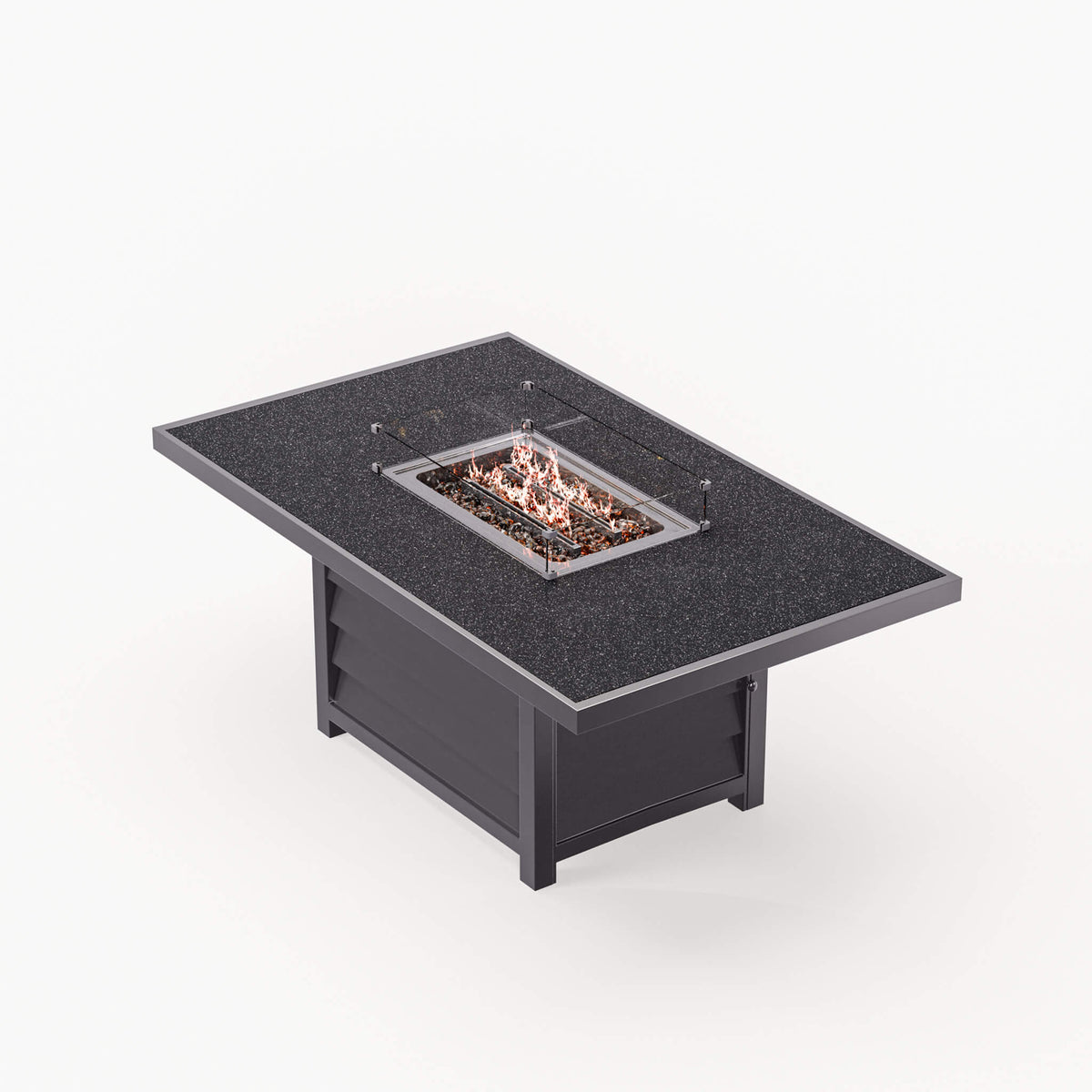 Mayfair Outdoor 8 Seater Corner Lounge Set with Fire Pit and Bench - Grey - DUSK