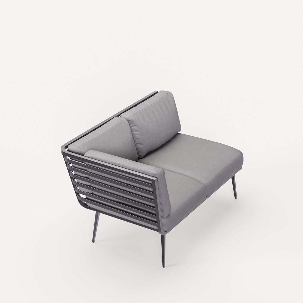 Mayfair Outdoor 8 Seater Corner Lounge Set with Fire Pit and Bench - Grey - DUSK